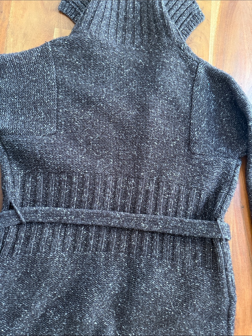 J. Crew Brown Hooded Button-Front Knit Cardigan with Belt - Picture 10 of 12